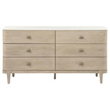 Lucaire Sandstone 6-drawer Dresser Cabinet