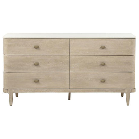 Lucaire Sandstone 6-drawer Dresser Cabinet by Coaster at Eve Furniture