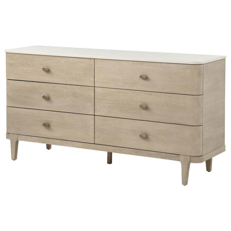 Lucaire Sandstone 6-drawer Dresser Cabinet by Coaster at Eve Furniture