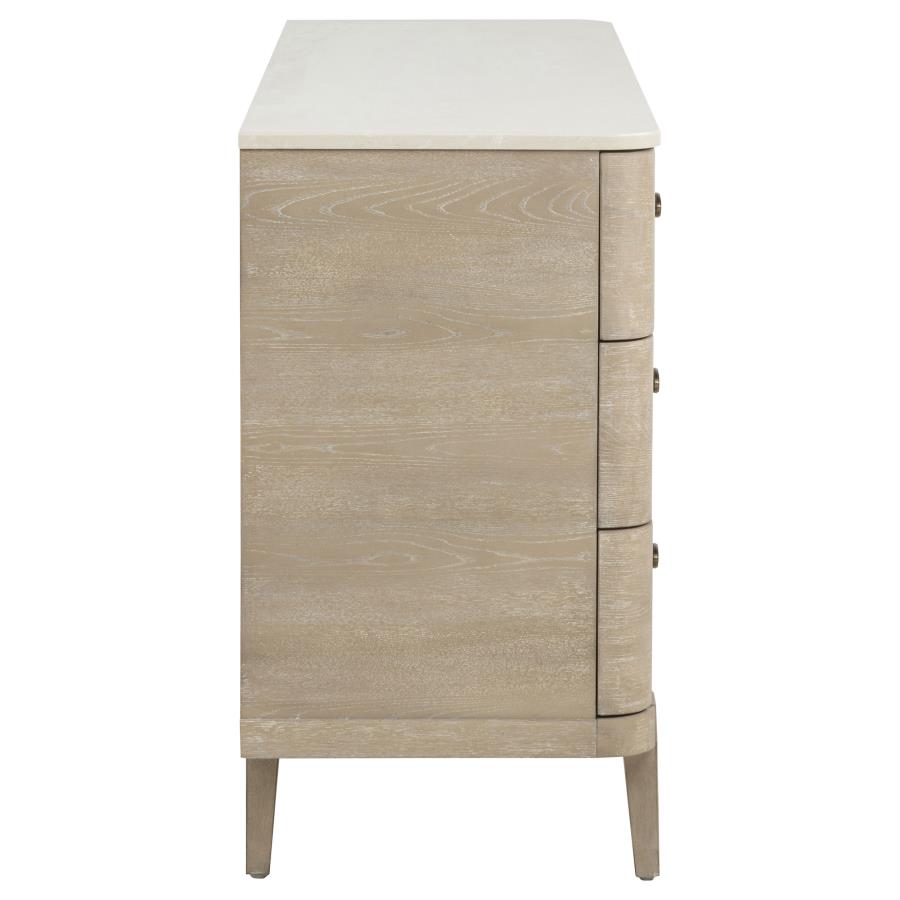 Lucaire Sandstone 6-drawer Dresser Cabinet