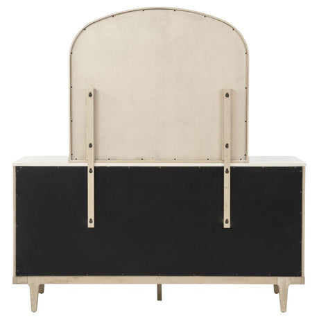 Lucaire Sandstone 6-drawer Dresser Cabinet with Mirror by Coaster at Eve Furniture