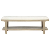 Lucaire Sandstone Upholstered Bedroom Bench