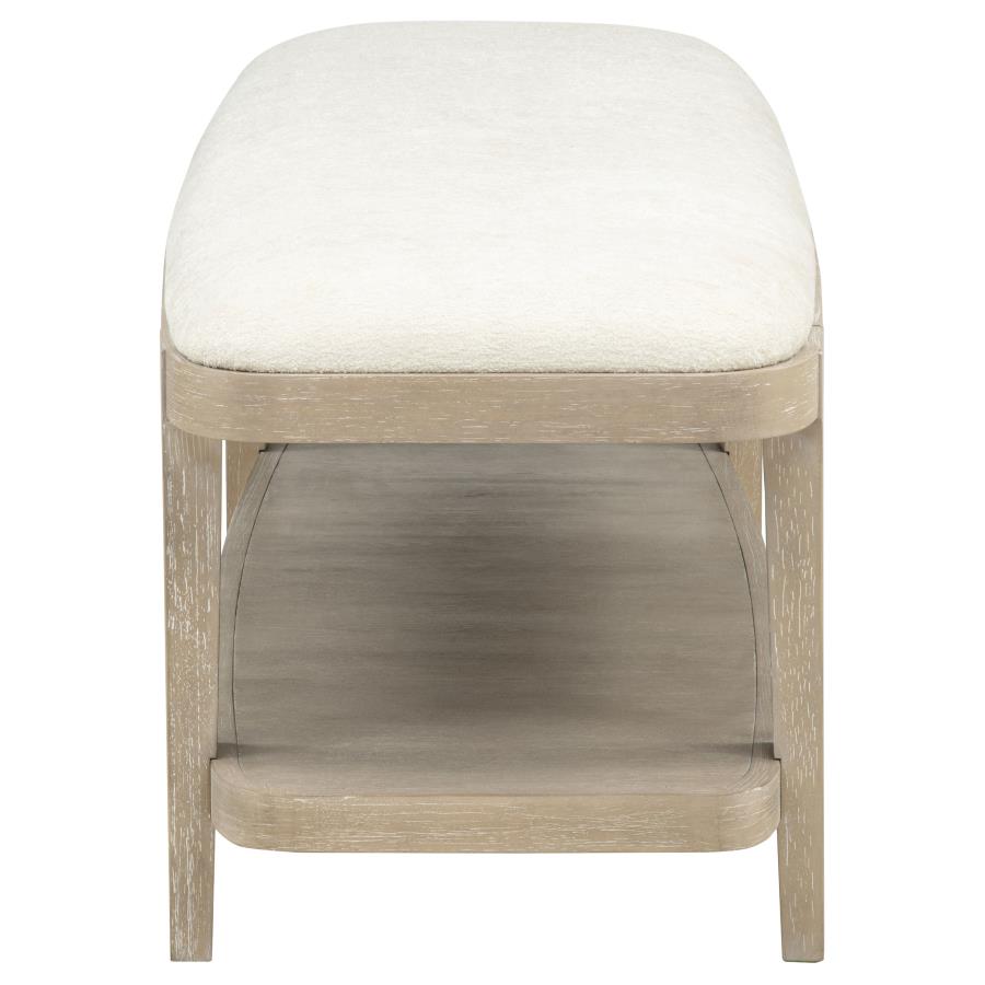 Lucaire Sandstone Upholstered Bedroom Bench