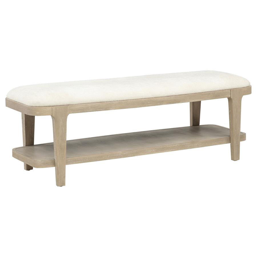 Lucaire Sandstone Upholstered Bedroom Bench