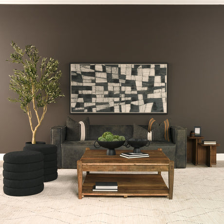 Lucan Mid-Dark Brown Reclaimed Wood Side Tables by Mercana at Eve Furniture