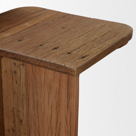 Lucan Mid-Dark Brown Reclaimed Wood Side Tables by Mercana at Eve Furniture