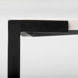 Lucas 30x30 White Marble Top Black Metal Base Coffee Table by Mercana at Eve Furniture