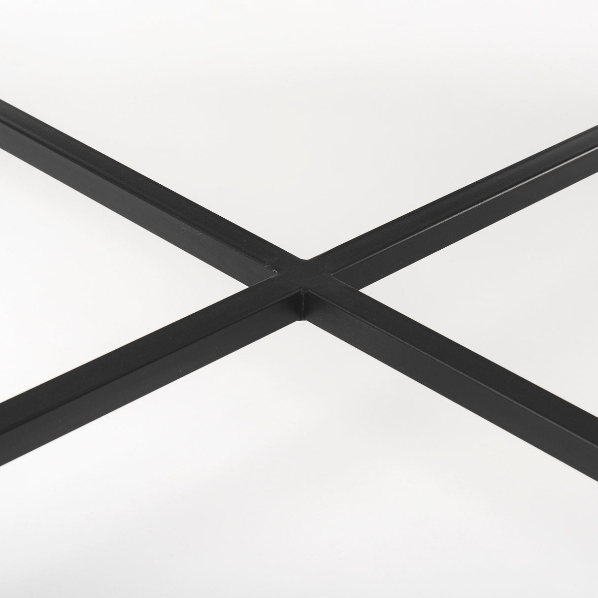 Lucas 30x30 White Marble Top Black Metal Base Coffee Table by Mercana at Eve Furniture
