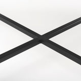 Lucas 30x30 White Marble Top Black Metal Base Coffee Table by Mercana at Eve Furniture