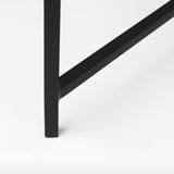 Lucas 30x30 White Marble Top Black Metal Base Coffee Table by Mercana at Eve Furniture