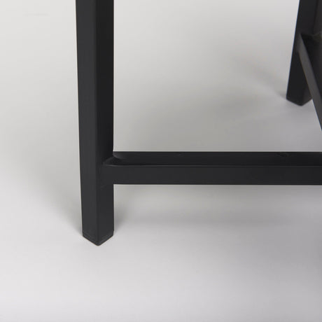 Lucas III (Set of 2); White Marble W/Black Iron Frame Accent Tables by Mercana at Eve Furniture