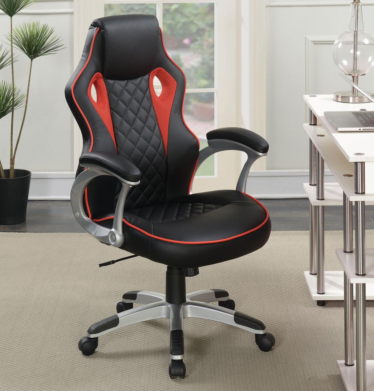 Lucas Black/Red Upholstered Office Chair