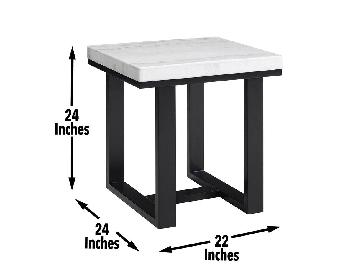 Lucca 3-Piece Marble Top Set (Cocktail & 2 End Tables) by Steve Silver at Eve Furniture