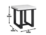 Lucca 3-Piece Marble Top Set (Cocktail & 2 End Tables) by Steve Silver at Eve Furniture