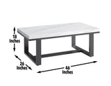 Lucca 3-Piece Marble Top Set (Cocktail & 2 End Tables) by Steve Silver at Eve Furniture