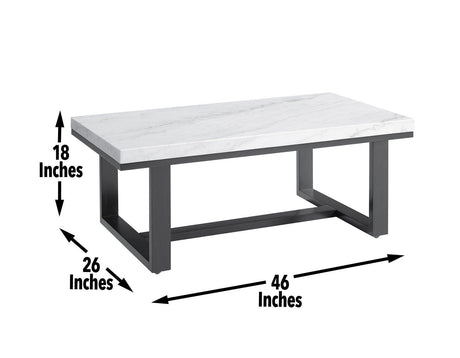 Lucca 3-Piece Marble Top Set (Cocktail & 2 End Tables) by Steve Silver at Eve Furniture