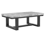 Lucca Gray Marble 3-Piece Table Set