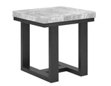 Lucca Gray Marble End Table