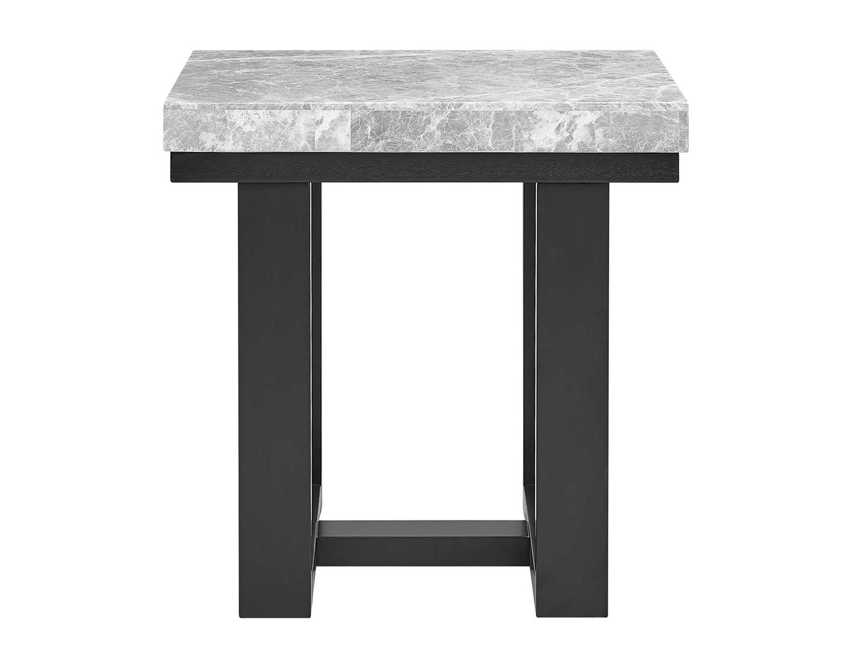 Lucca Gray Marble End Table