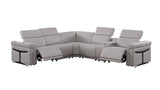 Lucca (L.T. Grey) 6-Piece Italian Power Reclining Sectional by New Era Innovations at Eve Furniture