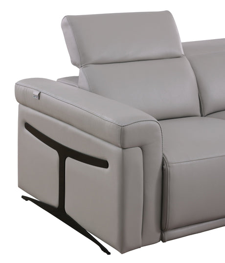 Lucca (L.T. Grey) 6-Piece Italian Power Reclining Sectional by New Era Innovations at Eve Furniture