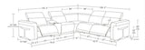 Lucca (L.T. Grey) 6-Piece Italian Power Reclining Sectional by New Era Innovations at Eve Furniture