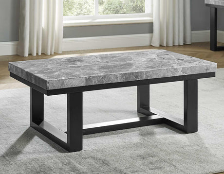 Lucca Gray Marble 3-Piece Table Set by Steve Silver at Eve Furniture