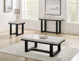 Lucca White Marble Top CocktailTable by Steve Silver at Eve Furniture