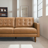 Lucco Genuine Tan Leather Left-Facing Sectional Sofa by Ashcroft Furniture at Eve Furniture