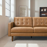 Lucco Genuine Tan Leather Right-Facing Sectional Sofa by Ashcroft Furniture at Eve Furniture