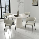 Luce Dining Chair in Oatmeal by Manhattan Comfort at Eve Furniture