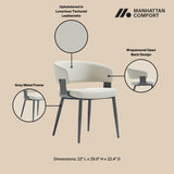 Luce Dining Chair in Oatmeal by Manhattan Comfort at Eve Furniture