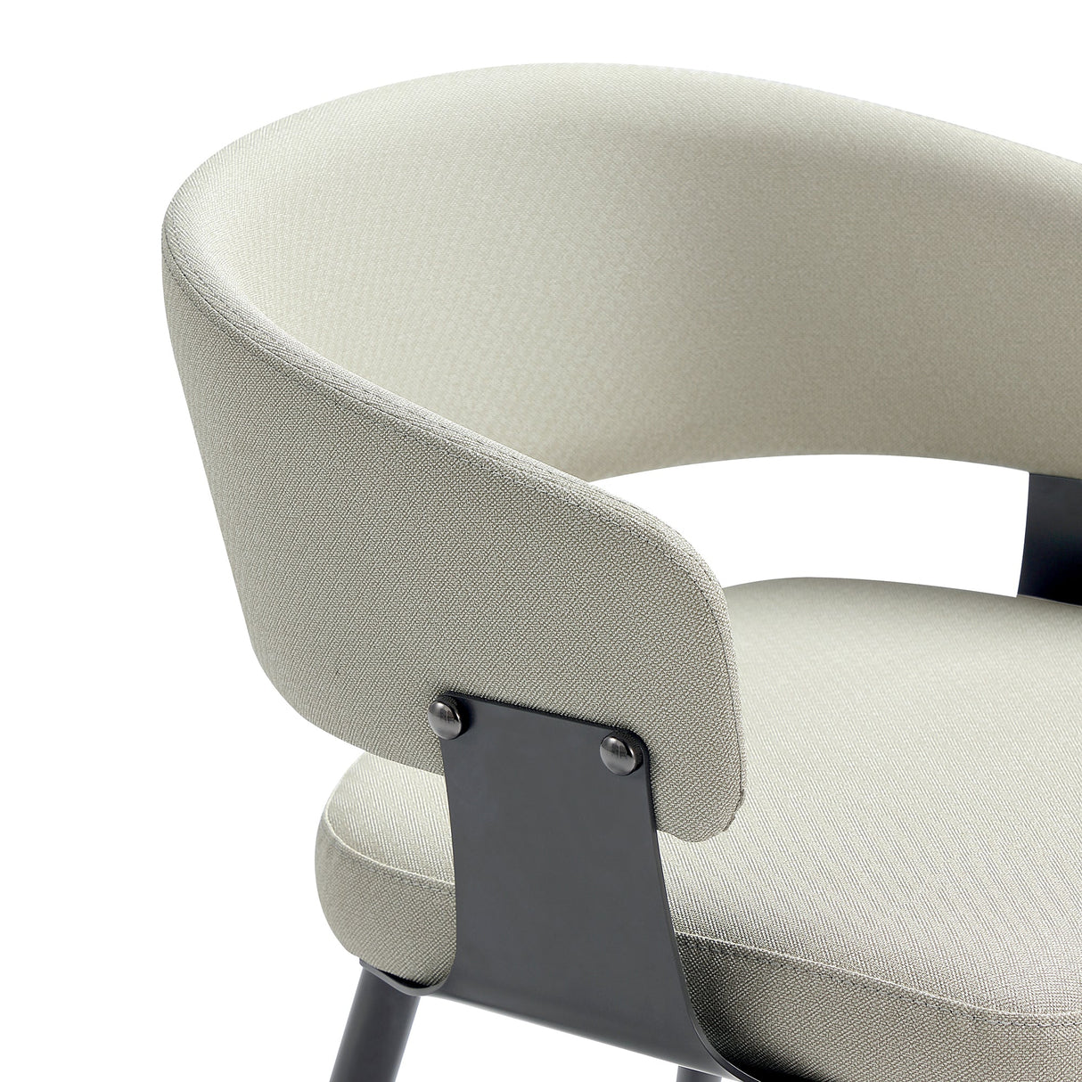 Luce Dining Chair in Oatmeal by Manhattan Comfort at Eve Furniture