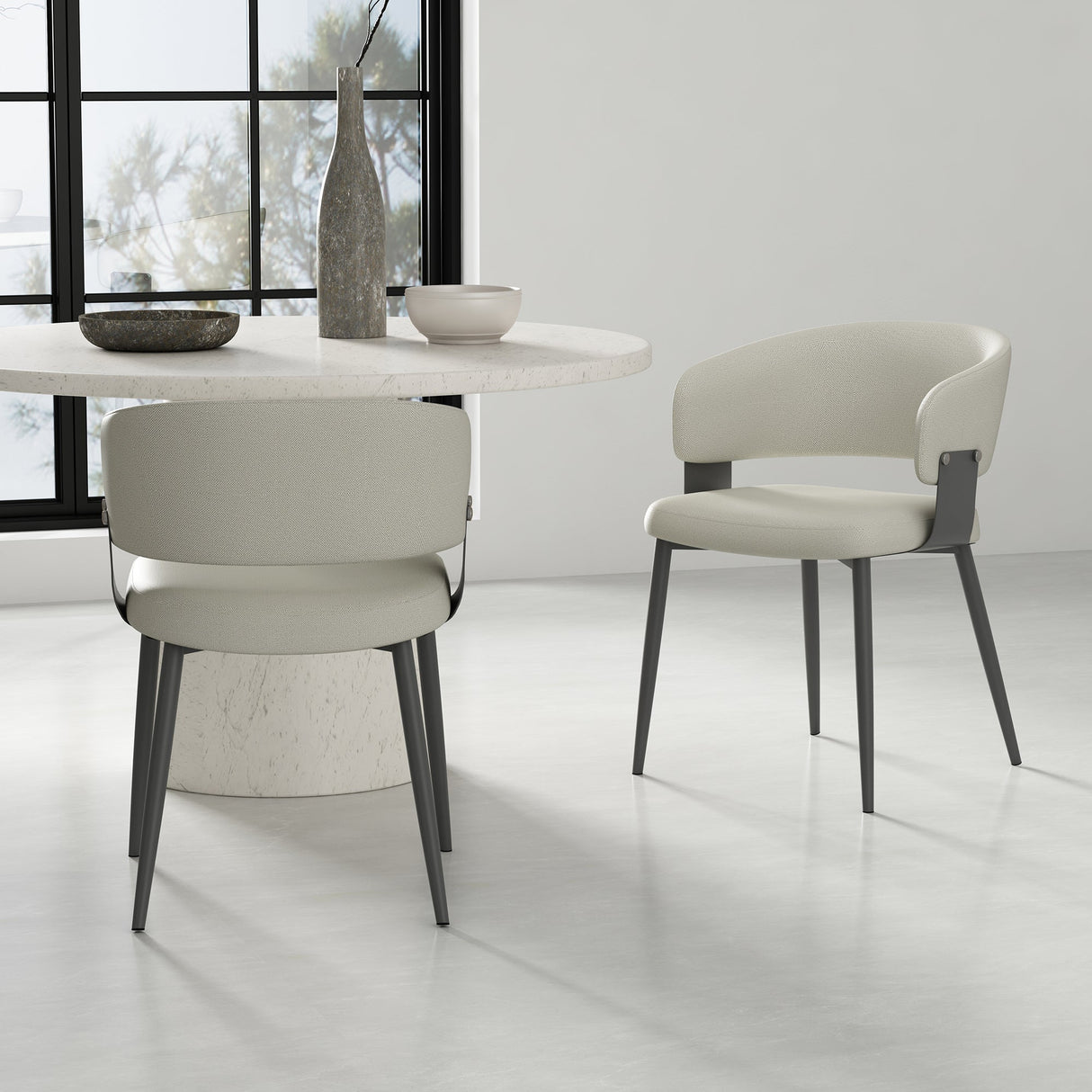 Luce Dining Chair in Oatmeal (set of 2) by Manhattan Comfort at Eve Furniture