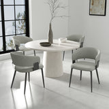 Luce Dining Chair in Stone Grey by Manhattan Comfort at Eve Furniture