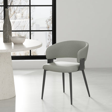 Luce Dining Chair in Stone Grey by Manhattan Comfort at Eve Furniture