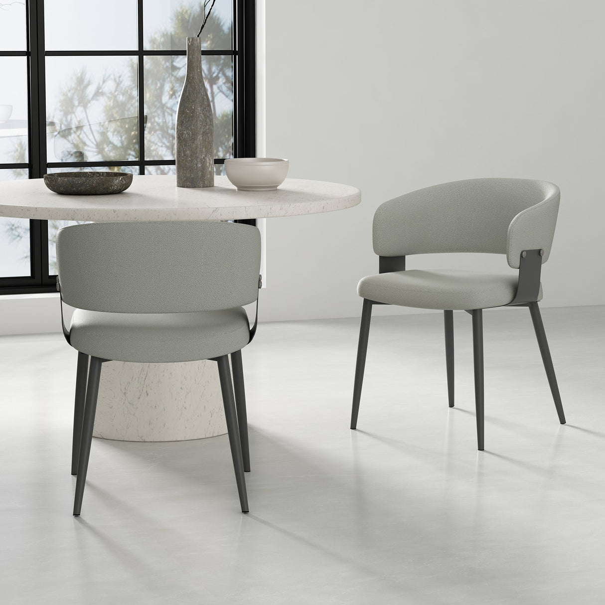 Luce Dining Chair in Stone Grey (set of 2) by Manhattan Comfort at Eve Furniture