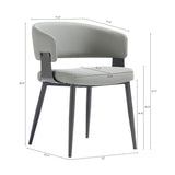 Luce Dining Chair in Stone Grey (set of 4) by Manhattan Comfort at Eve Furniture