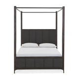 Lucerne Upholstered Queen Canopy Bed in Vintage Coffee by Modus Furniture at Eve Furniture