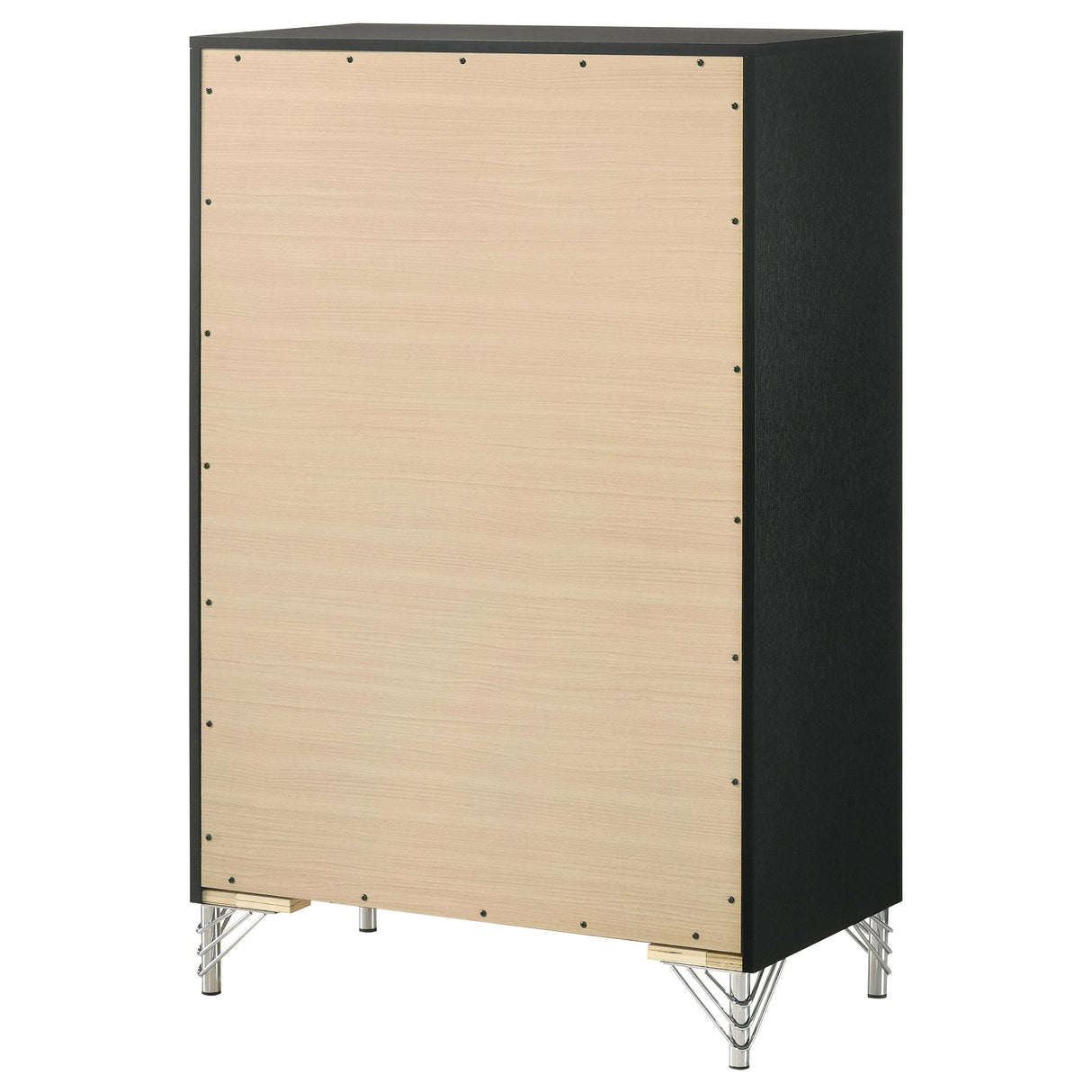 Lucia 5-drawer Bedroom Chest of Drawers Black by Coaster at Eve Furniture