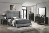 Lucia Grey/Black 5-Piece Eastern King Bedroom Set