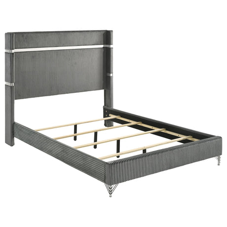 Lucia Grey/Black 5-Piece Eastern King Bedroom Set