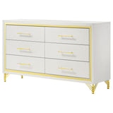 Lucia 6-drawer Bedroom Dresser White