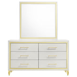 Lucia White 6-drawer Bedroom Dresser with Mirror