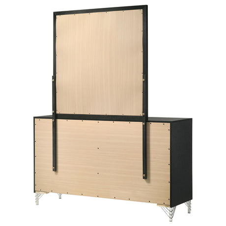 Lucia 6-drawer Dresser and Mirror Black by Coaster at Eve Furniture