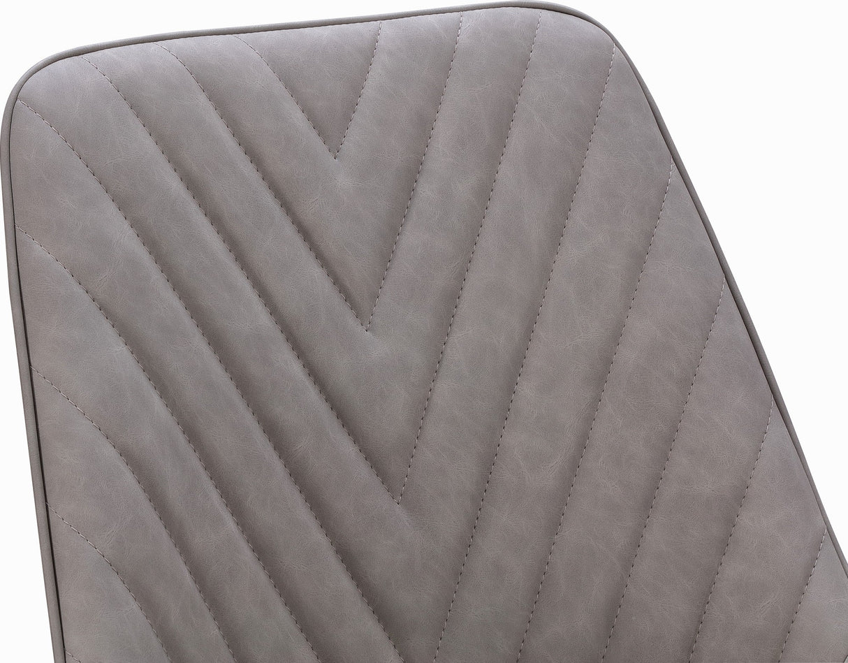 Lucia Anchor Gray/Gunmetal Metal Leg Upholstered Dining Chair (Set of 2)