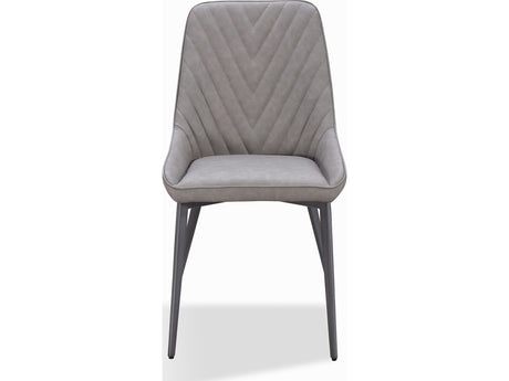Lucia Anchor Gray/Gunmetal Metal Leg Upholstered Dining Chair (Set of 2) by Modus Furniture at Eve Furniture