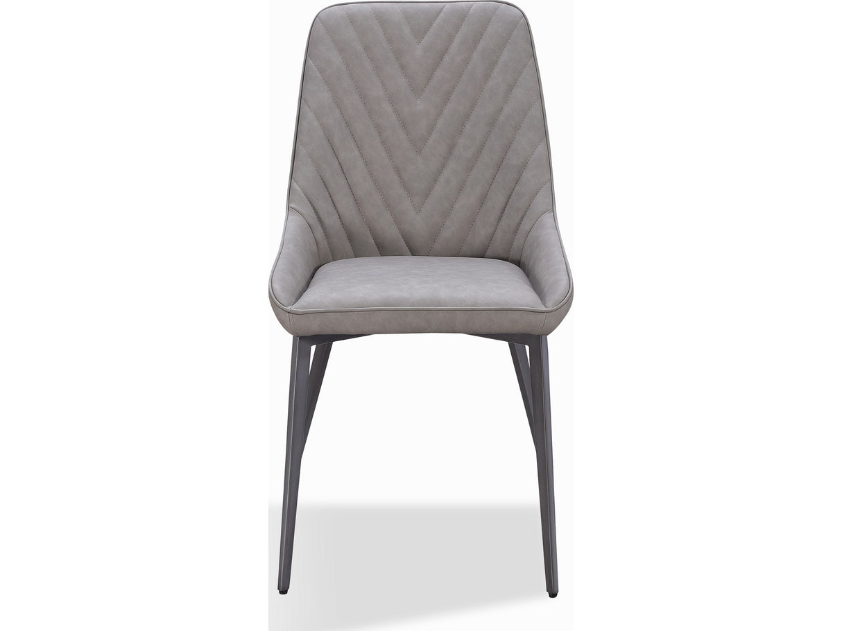 Lucia Anchor Gray/Gunmetal Metal Leg Upholstered Dining Chair (Set of 2)