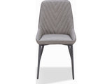 Lucia Anchor Gray/Gunmetal Metal Leg Upholstered Dining Chair (Set of 2)