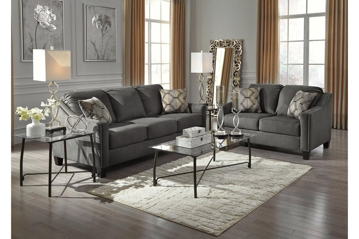 Lucia Antique Silver Finish Floor Mirror by Ashley at Eve Furniture